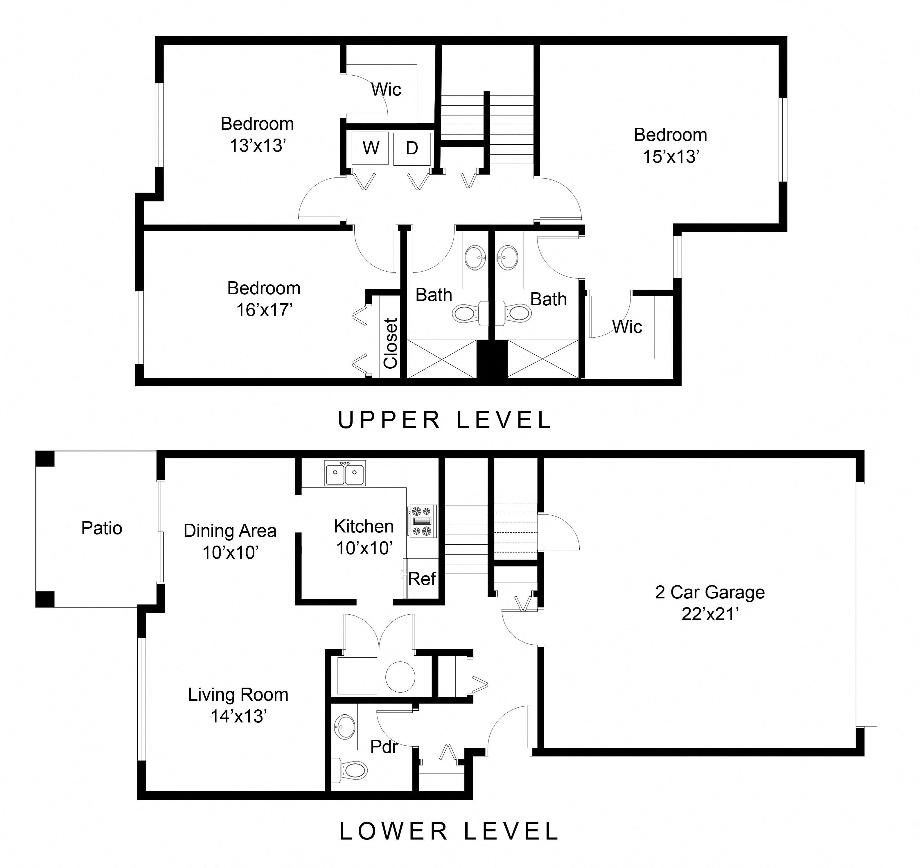 Floor Plans of Cedar Villas Townhomes in Eagan, MN